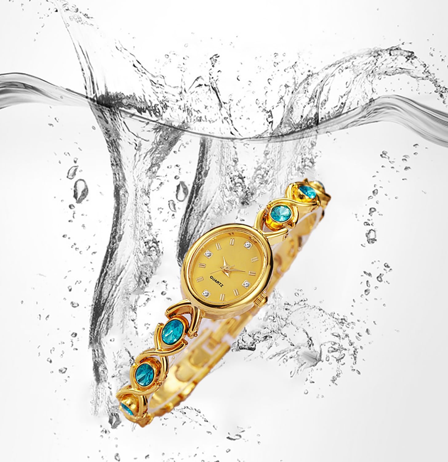 Reloj de cuarzo para mujer, pequeño, vintage, esfera ovalada, resistente al agua, reloj de mesa