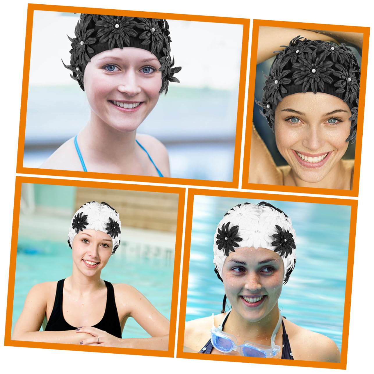 Happyyami Cuffia Da Nuoto Per Adulti Penna Gel Alla Moda Cartone Animato Ragazza Appendiabiti Assorbente Decorazioni Aeree Gabbia Cuffia Da Nuoto Intrecciata Rosa Broccato