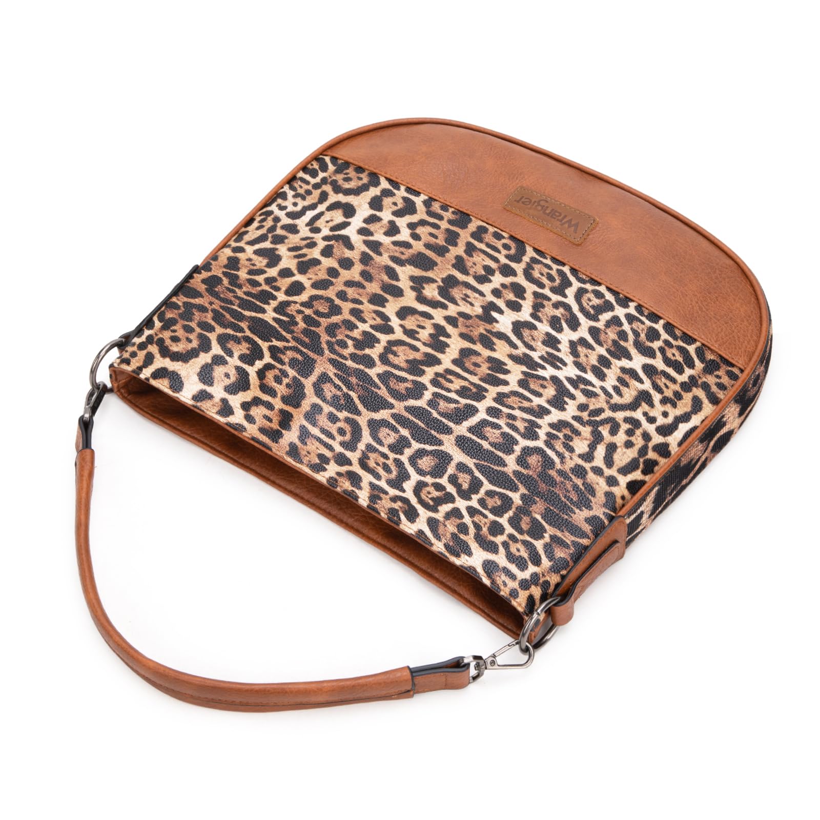 Wrangler Hobo Bags Large Crossbody Bag for Women Shoulder Purse Handbags with Adjustable Strap: Leopard - Brown