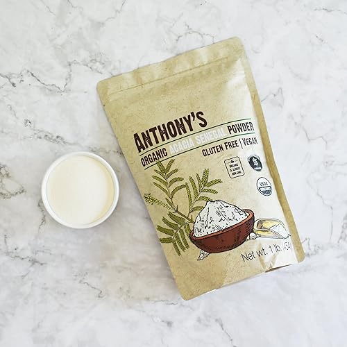 Miniatura 6 de Anthonys Polvo orgánico de acacia Senegal 1 libra probado por lotes sin gluten sin OMG fibra soluble prebiótico