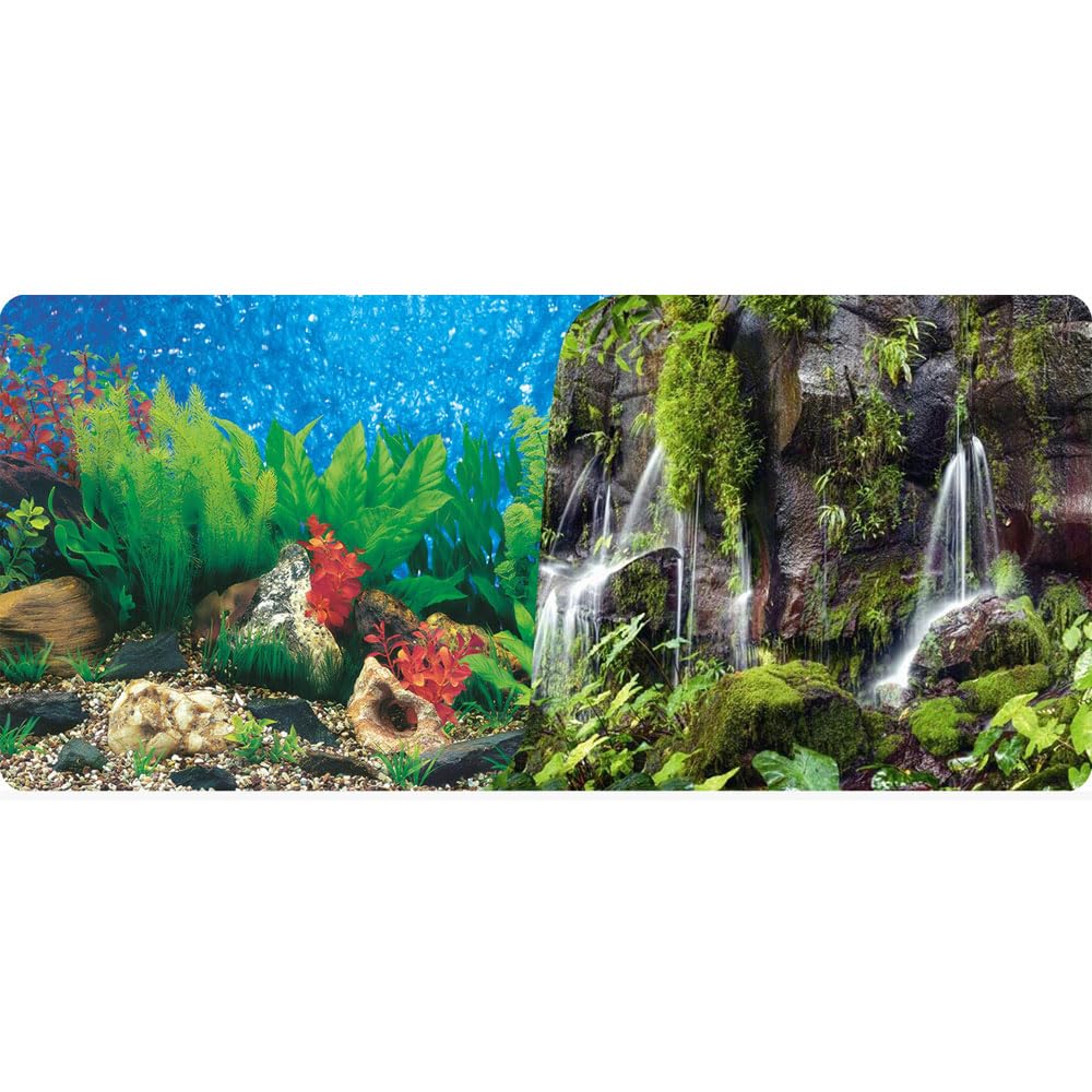 Reptiles-Planet Poster Waterfall Aquarium Terrarium 2 Sides 1 Roll 15m Height 70cm