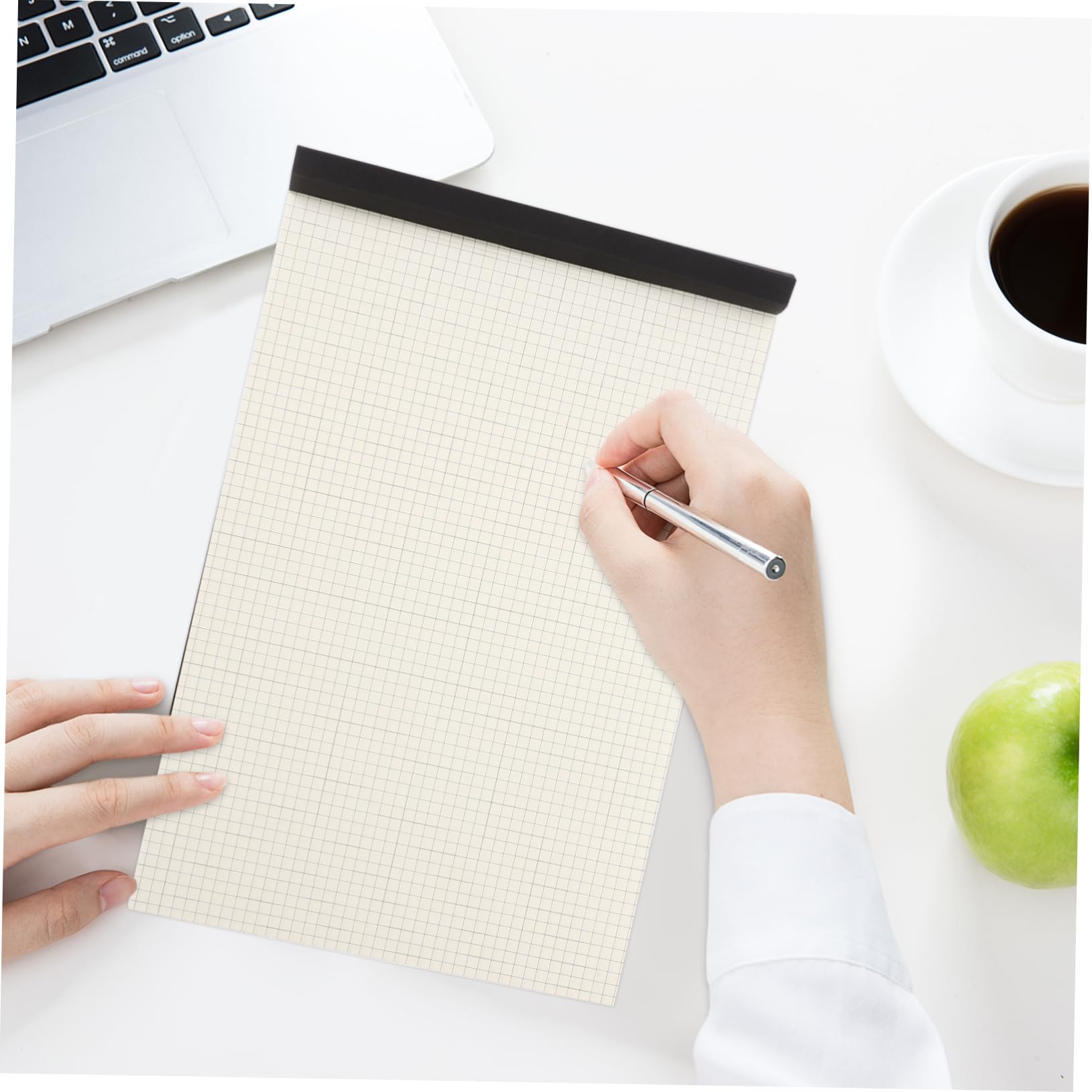 Sewroro Bloc de Papier Quadrillé Mathématique Noir, Feuilles Millimétrées pour Dessin
