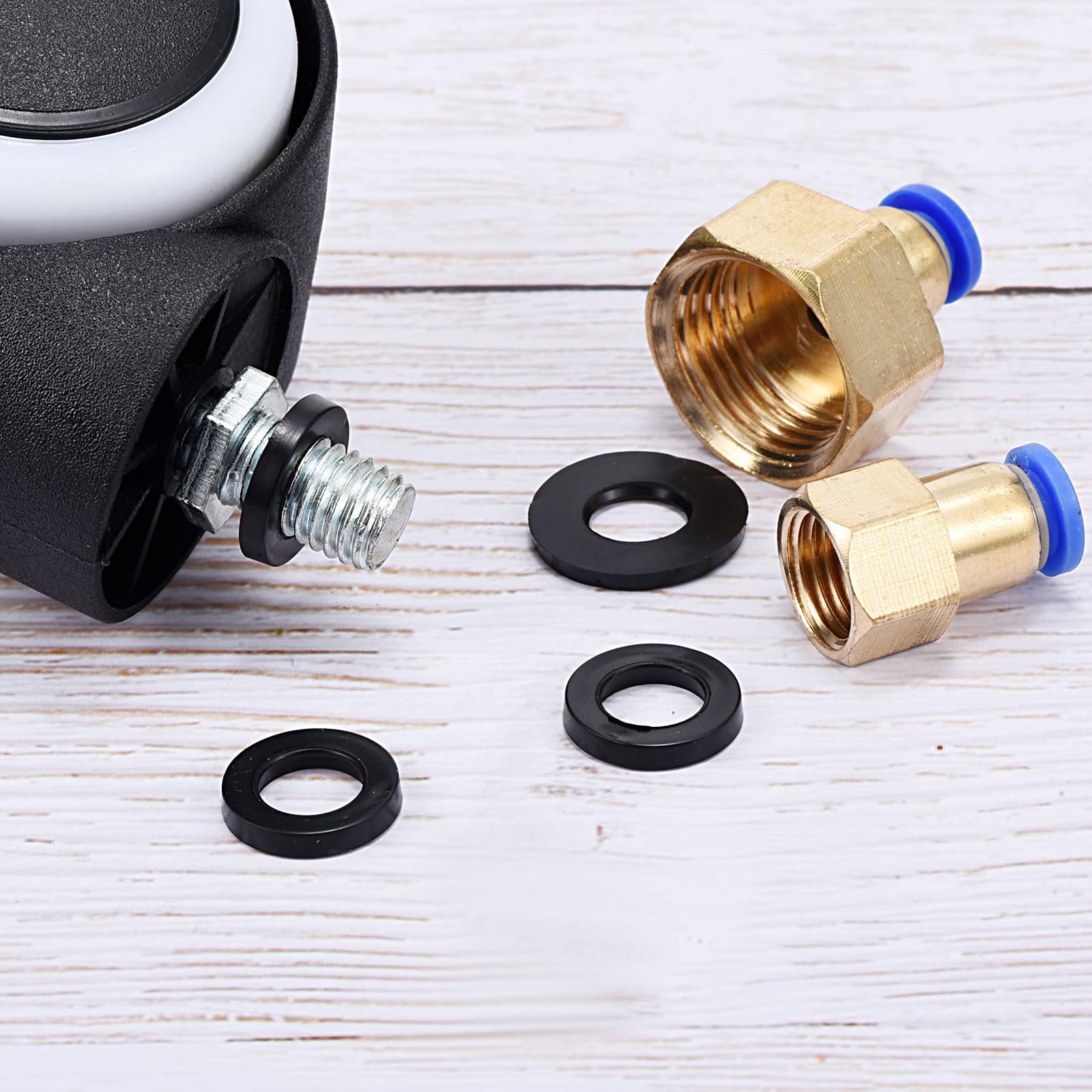 QUARKZMAN 30 stuks rubberen afstandhouders 30 mm AD 10,5 mm ID 2,5 mm hoogte ronde trillingsdempers rubberen bus ogen dikke rubberen schijven voor huis auto accessoires