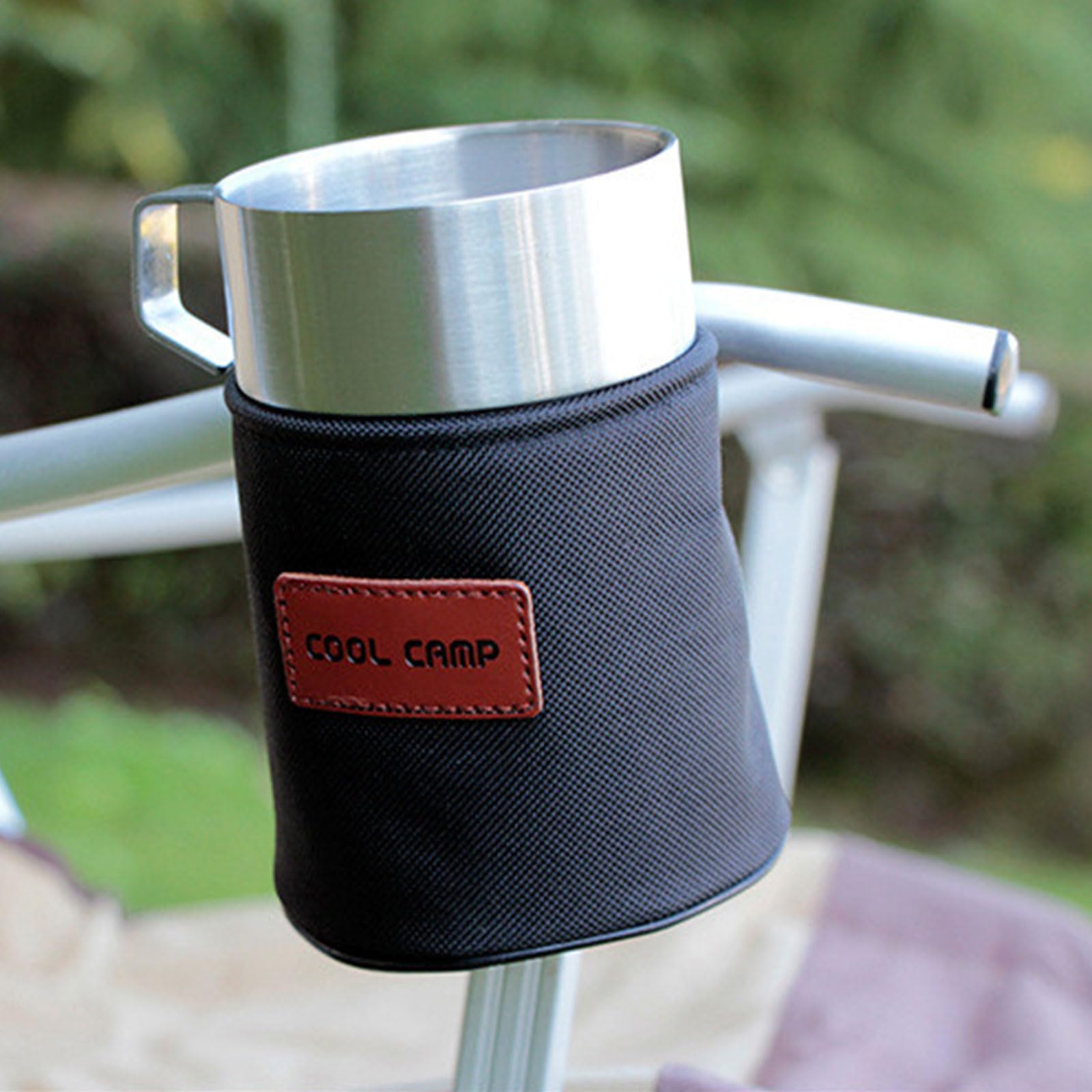 Porte-gobelet / Rangement Latéral Pour Vélo En Tissu Mesh Noir - Neuf