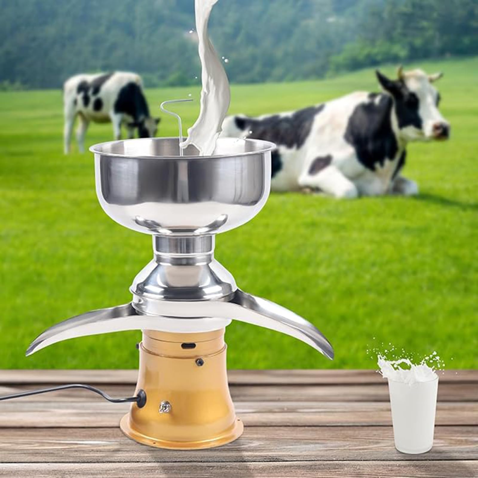 Separatore di crema di latte 50L/H in acciaio inox efficiente strumento di lavorazione lattiero-casearia per la casa e le piccole imprese latte fresco di cammello di capra