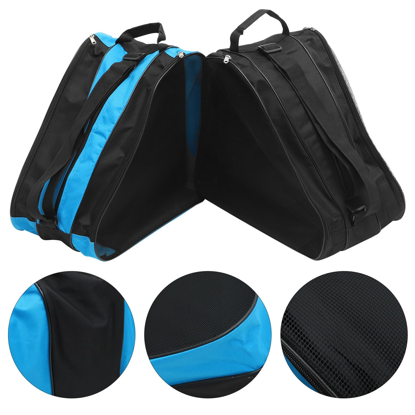 Sacchetto per Pattini a Rotelle 2 Pezzi Oxford Nero | Inline Skates e Roller Skates, Uso Outdoor, Facile da Pulire, Design Semplice