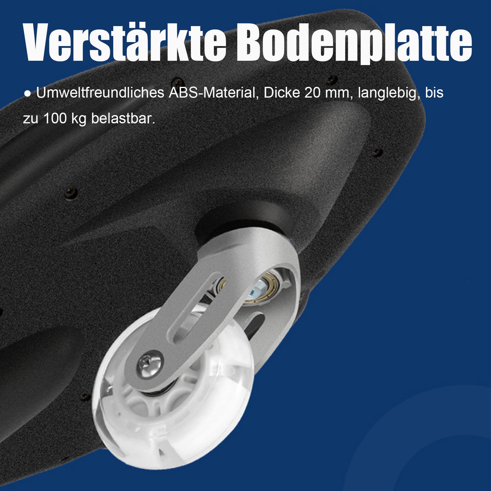Waveboard Kinder ab 8 Jahre, Snakeboard mit ABEC-7 Kugellager, Skateboard mit Leuchtrolle, Streetsurfing Waveboards für Mädchen Junge und Jugendliche, Bis 100 kg, 86x23x9 cm