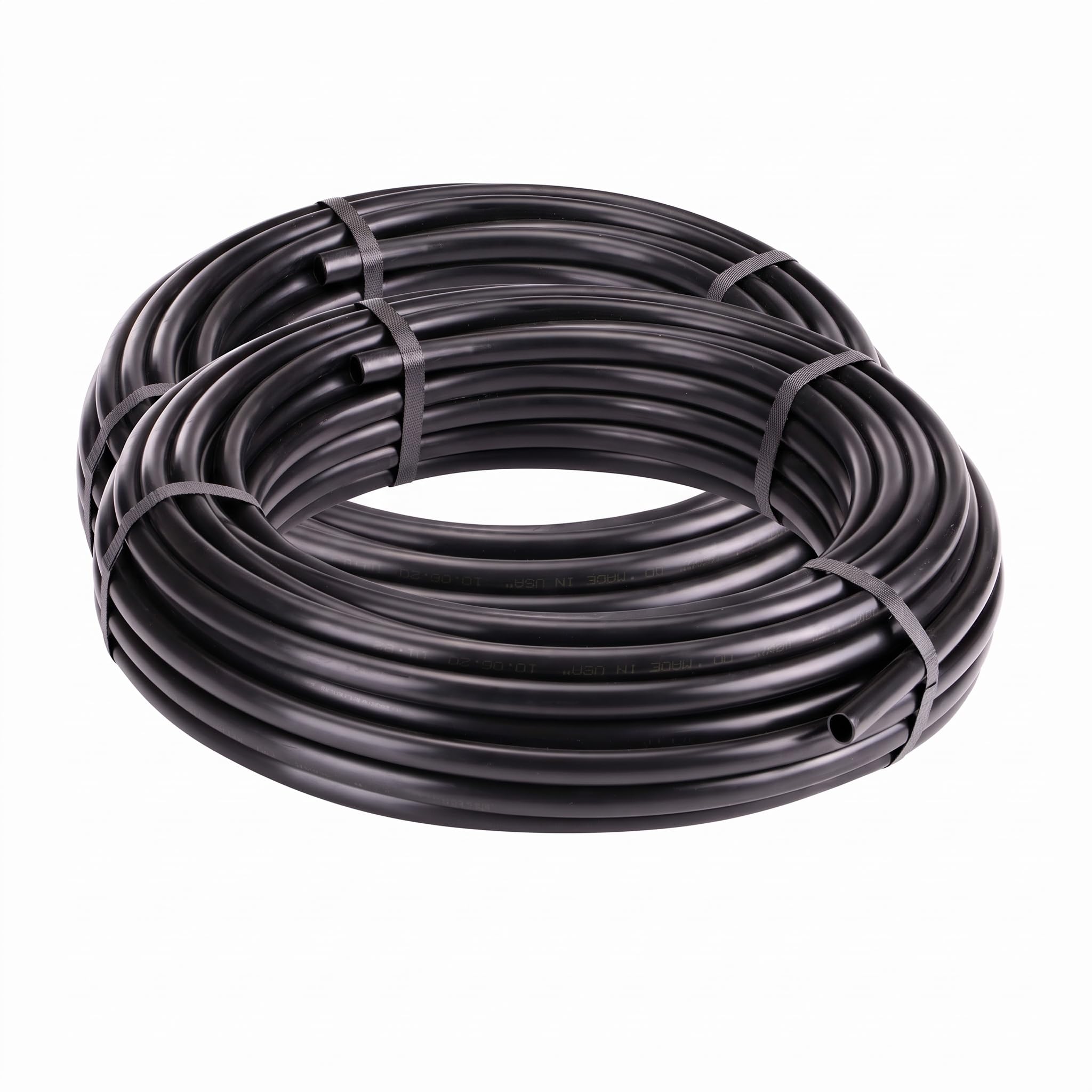 Raindrip 052010P 1/2 in. Drip Irrigation Supply Tubing, 100 ft., for Emitters, Irrigation Parts, and Drip Systems,Black Polythyrene (Pack of 2)