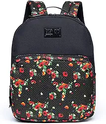 Mochila Cavalera Notebook Flores Preta
