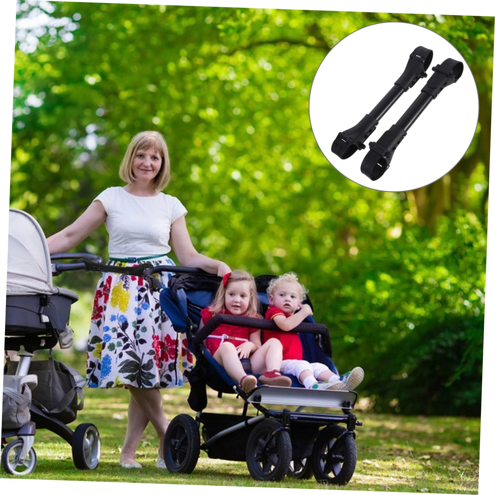 Lot de 2 connecteurs de poussette doubles légers pour poussette pour une utilisation facile en extérieur Design durable pour la marche et le shopping pour deux garçons et filles