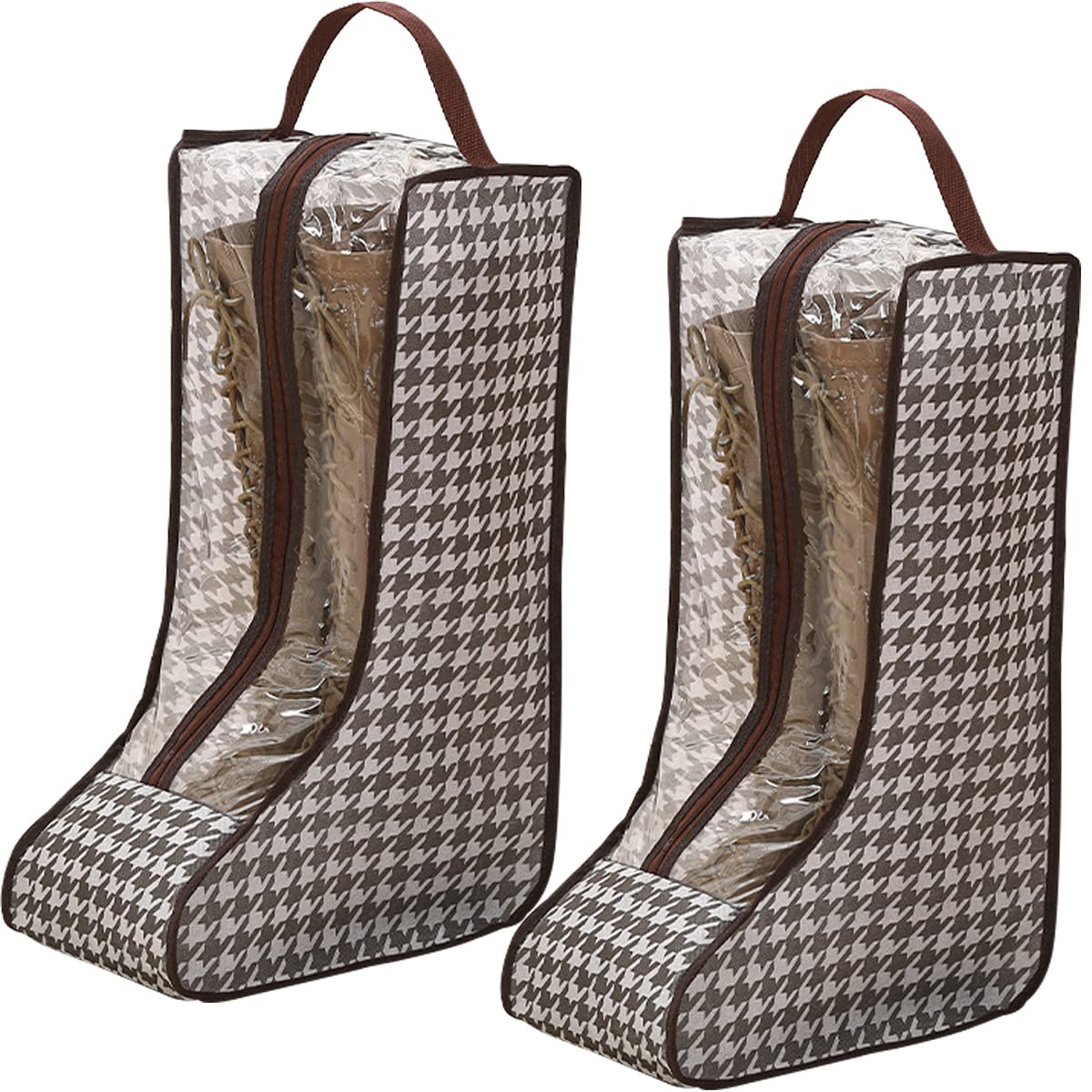 Portable Women Tall/Short Boots Storage Bags - 2 Packs Waterproof Tall/Short Boot Carry Bag for Travel and Daily Use