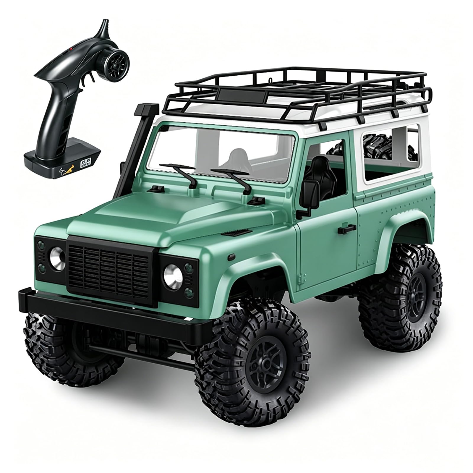 Goolsky MN-D90 Rock RC Crawler 1/12 4WD 2.4G Camion Télécommande à Grande Vitesse de la Voiture de Camion de Route RC a mené la lumière RTR (Bleu)