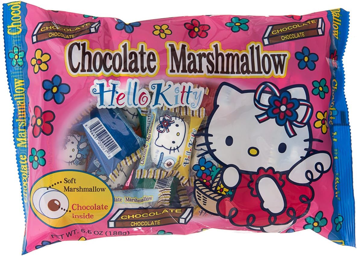 Eiwa Marshmallow Hello Kitty Chocolate, 6.6-Ounce Units (Pack of 4)