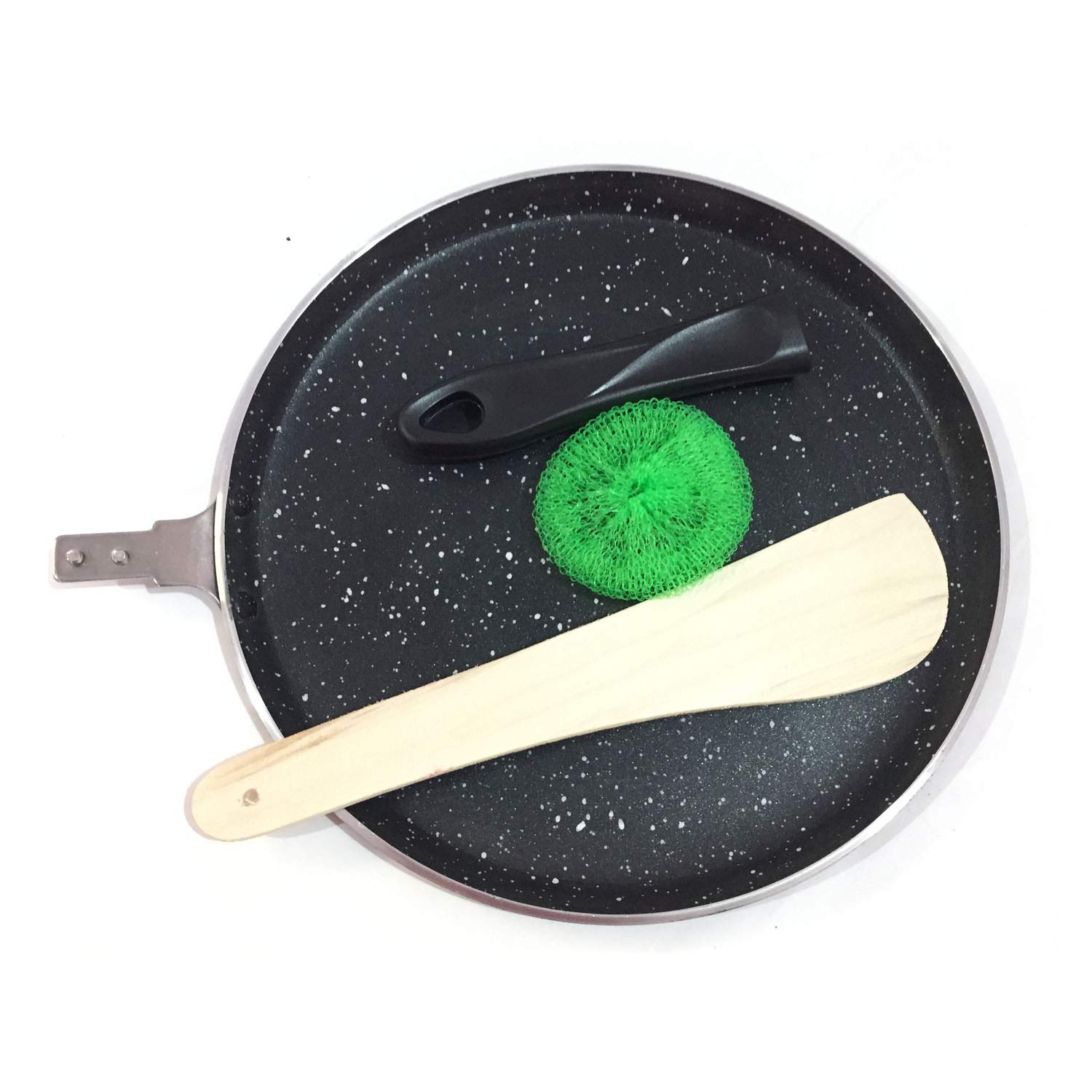 G&D Dosa Tava/Plancha antiadherente Dosa Pan Utensilios de cocina, antiadherente Dosa Tawa, Dosa Tawa Sartén antiadherente estilo indio Crepe Pancake Pan Plancha Redonda, Utensilios de cocina de