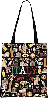Italy Trip Gift Italian Souvenir Gift Italy Theme Gift Italy Vacation Gift Italy Bachelorette Trip Gift Italy Travel Bag Trip Kit for Italy Lover (Girls Trip Italy ToteBLK)