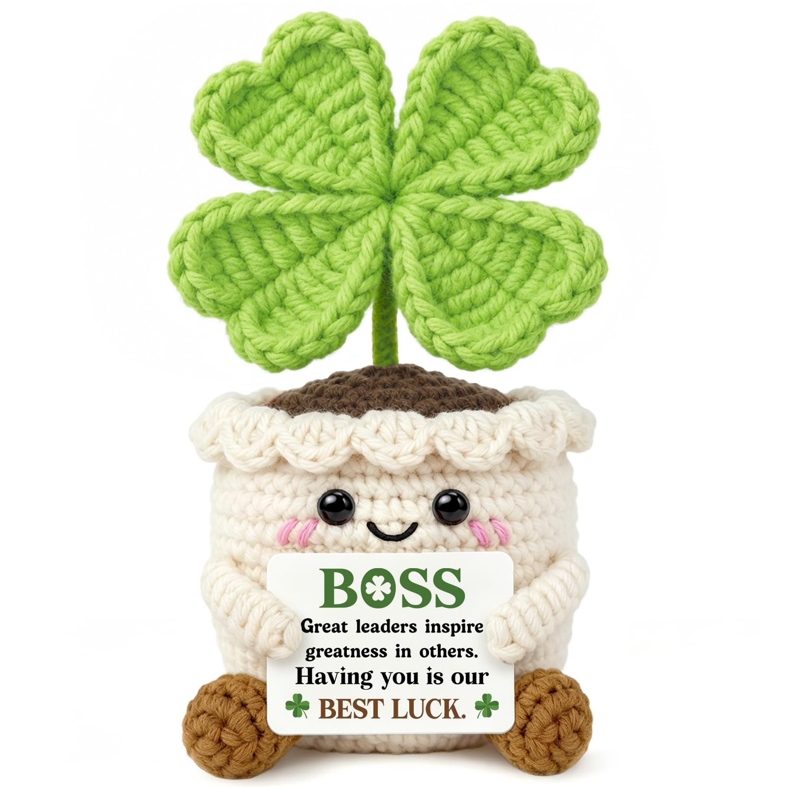 Boss Gifts - Four-Leaf Clover Gift with “Best Luck” Quote — image 1