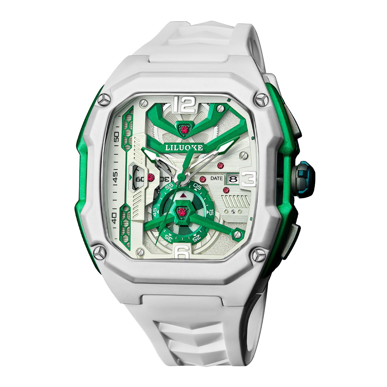 Mens Watches, Wrist Watches Luminous Design, Big Face Fashion Quartz Black Watch 30ATM, Casual Watch for Men Unique Gifts for Men — view 25