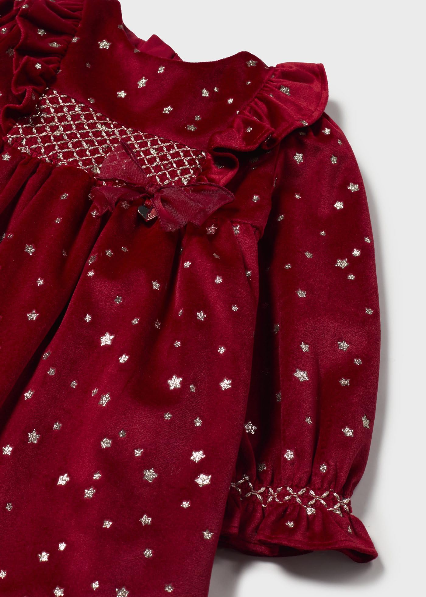 Mayoral Vestito Velluto per Bimba Amarena 12 Mesi (80cm)