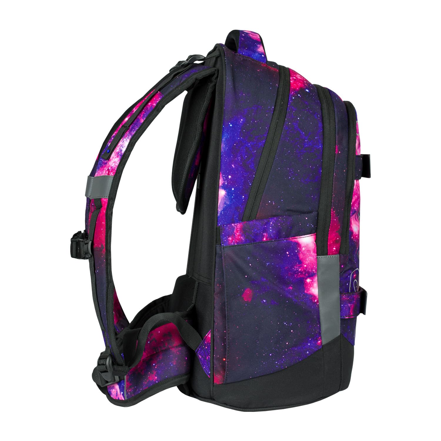Baagl Juego de mochila escolar para niños y niñas, adolescentes, 3 piezas, mochila de skate Max, mochila escolar a partir de 3ª clase, mochila escolar con correa para el pecho, mochila ergonómica para