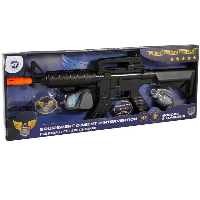 Foto 3 de 3 de EUROPEAN FORCE - Ametralladora - Accesorios de Disfraz - 183302 - Negro - Plástico - Militar