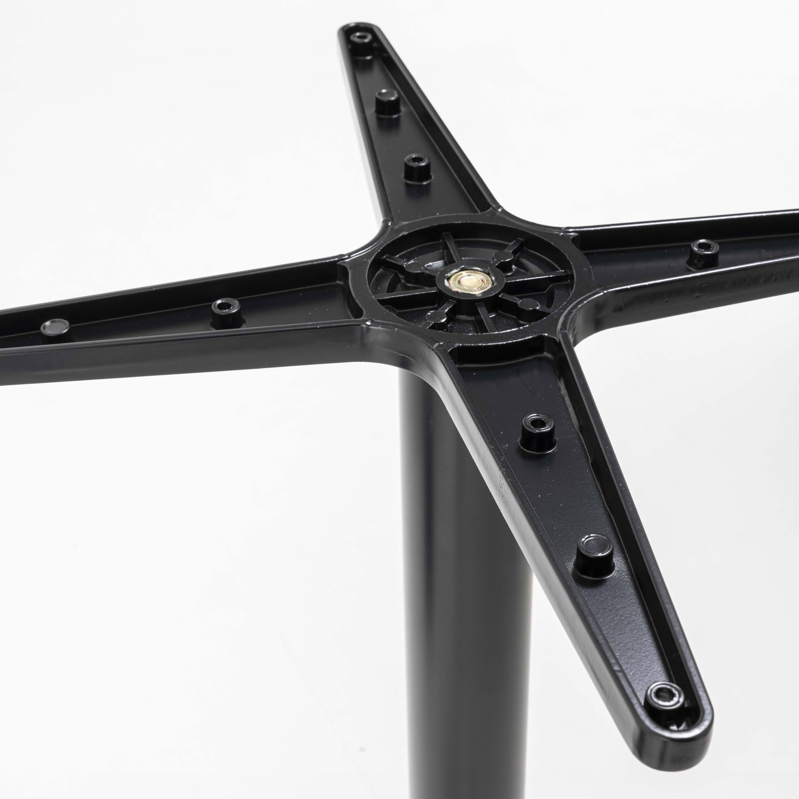 Oviala Pied de Table Ajustable 72/110 cm en Aluminium Noir