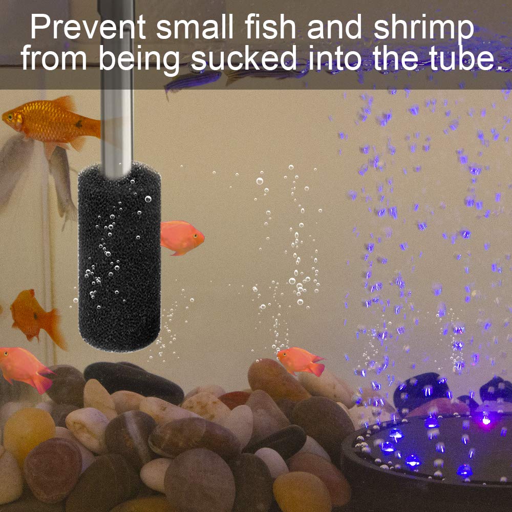 6 piezas de esponja prefiltro de espuma para acuario, esponja de filtro de admisión para pecera grande