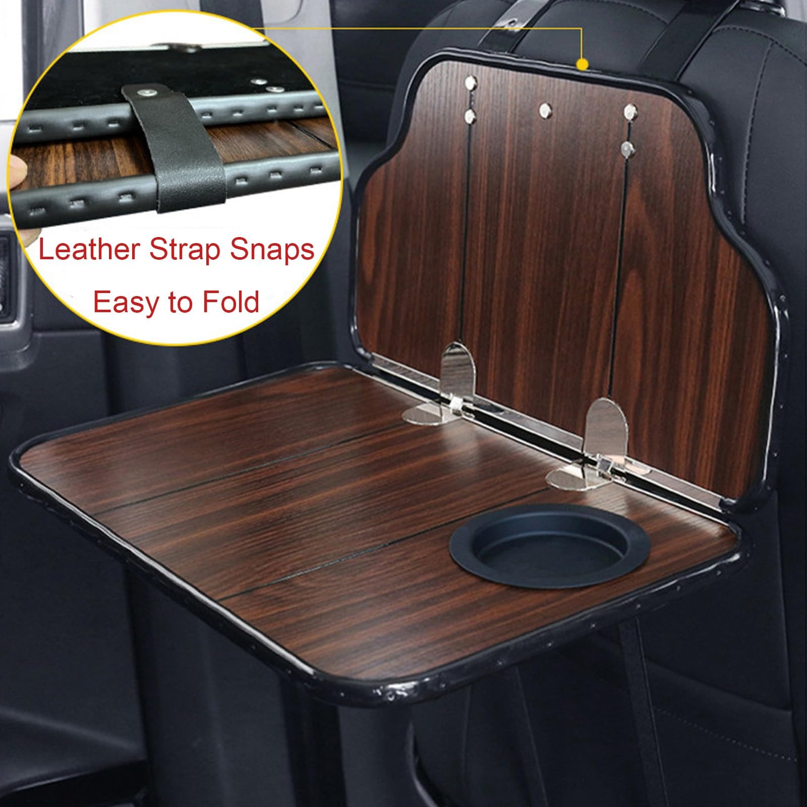 Car Seat Travel Tray, Travel Tray, Detachable and Portable, Suitable for Rear Seat Dining and Office Use, Compatible with Most Car Models(Orange)