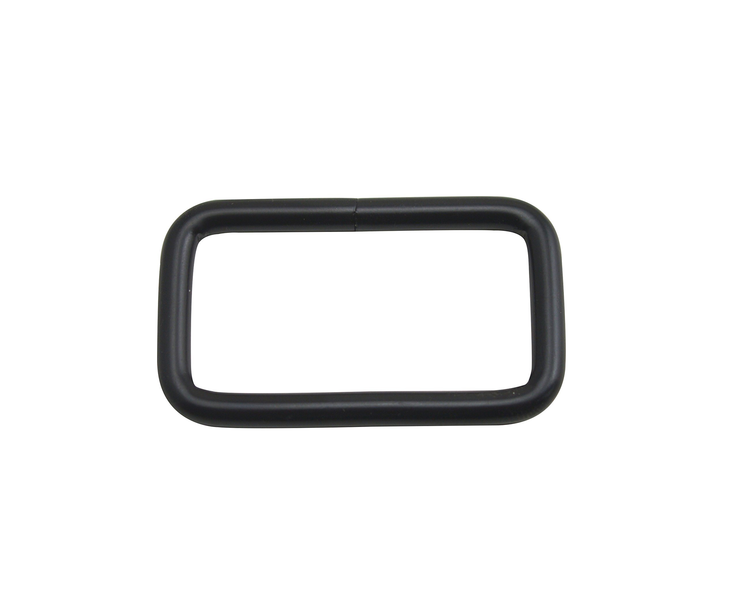 Wuuycoky Black 1.5" Inner Length Rectangle Rings Loop Ring No Welded For Strap Webbing Belts Buckle Pack Of 10