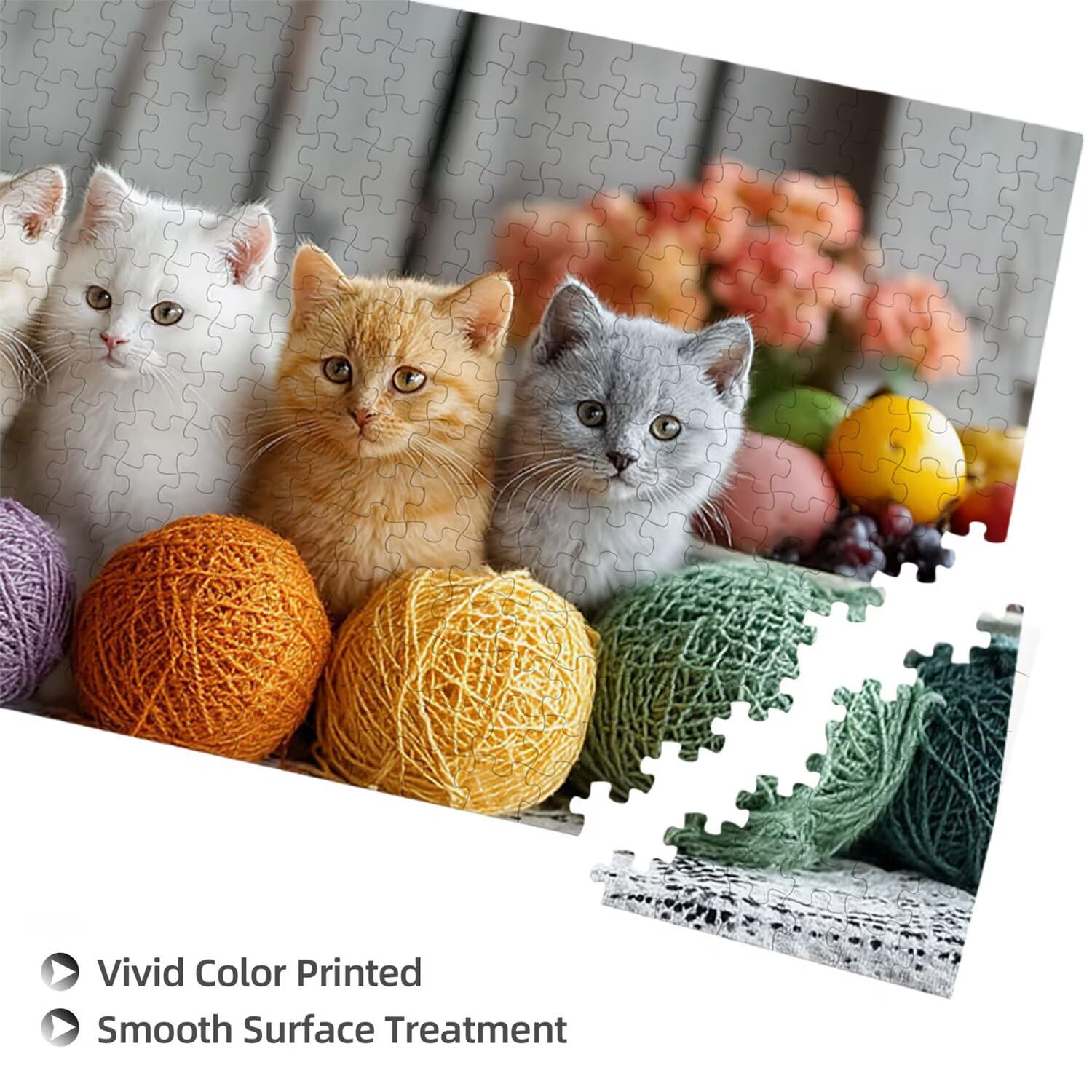 Puzzle dla dorosłych 1692 elementy, grupa wełny kota puzzle, trudne, wymagające, puzzle idealnie pasują, napis na plecach, prezent dla seniorów (179x31cm) v-665