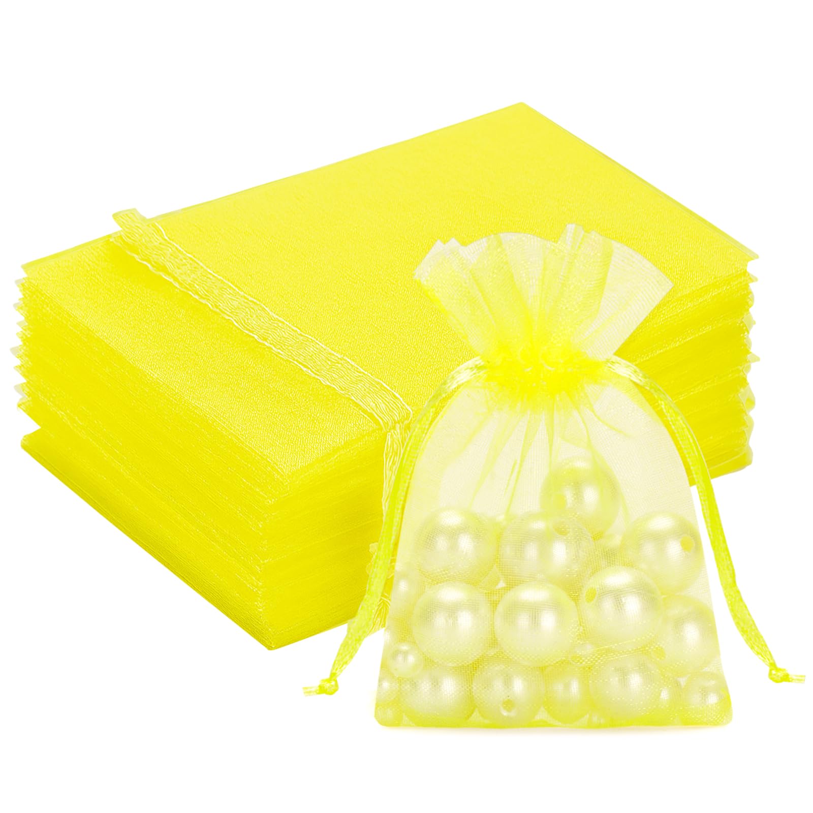 G2PLUS White Organza Gift Pouches - 7x9 CM Small Organza Favor Bags, 50 PCS Wedding Jewelry Bags - Clear Mesh Pouches for Wedding, Christmas, Birthday, Anniversary — view 27