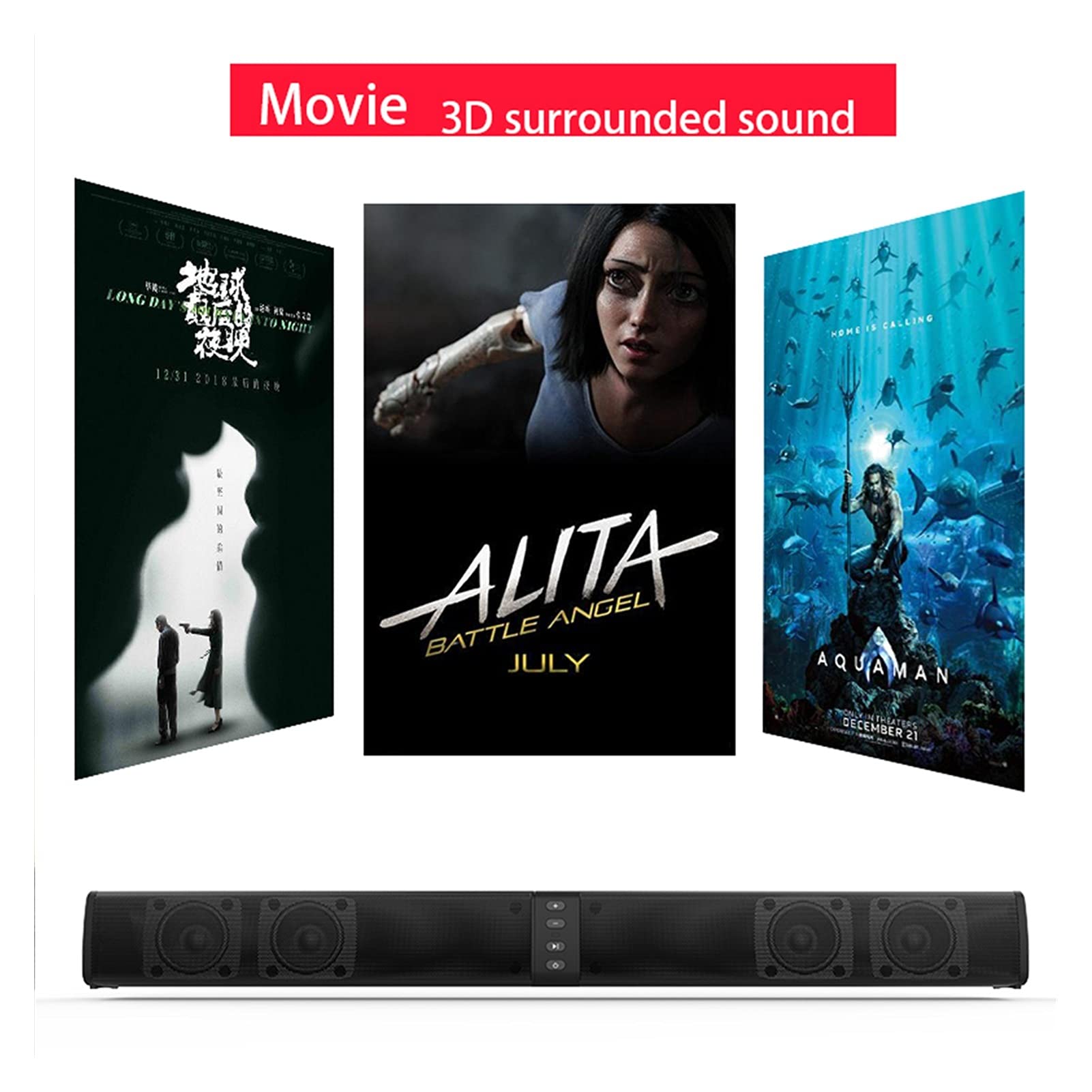 BS-36 Draadloze Bluetooth-luidsprekers TV Geluidsbars Afneembare Sound Bar Home Theatre Dual Connection Methoden voor TV-PC Smartphone