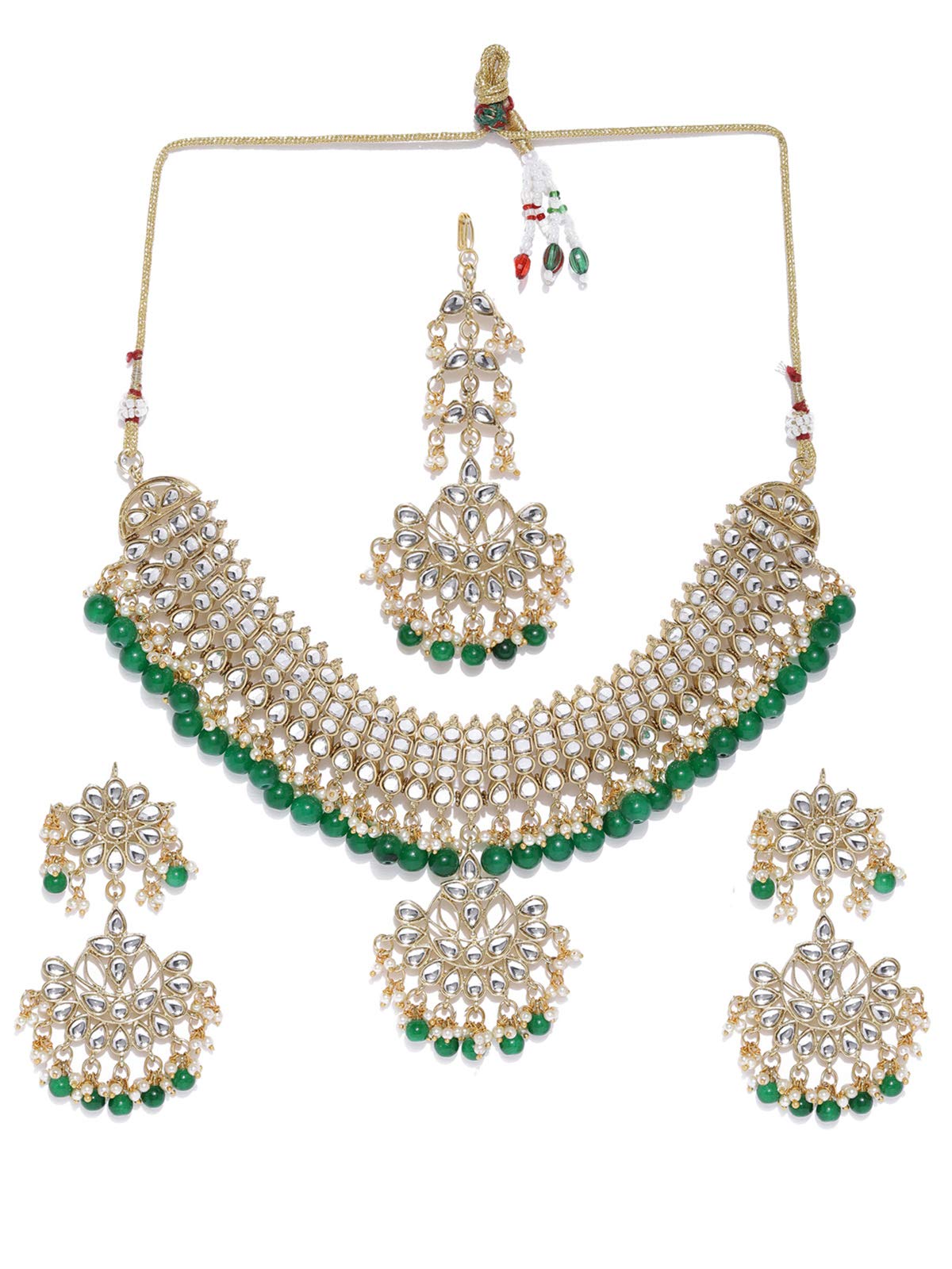 ZAVERI PEARLSBridal Jewellery Set For Women (Golden) (Zpfk8522)