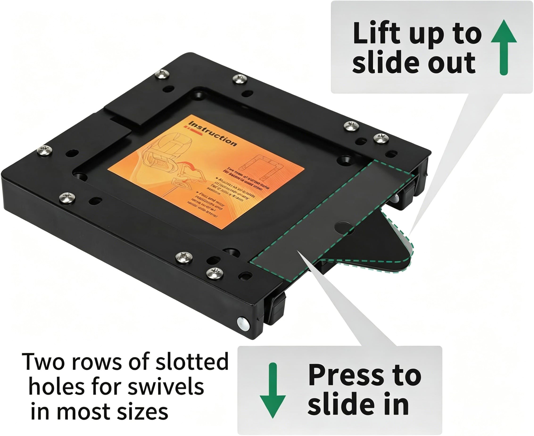 ERGOSEAT Quick Disconnect Seat Mount V2,16cmSwivel