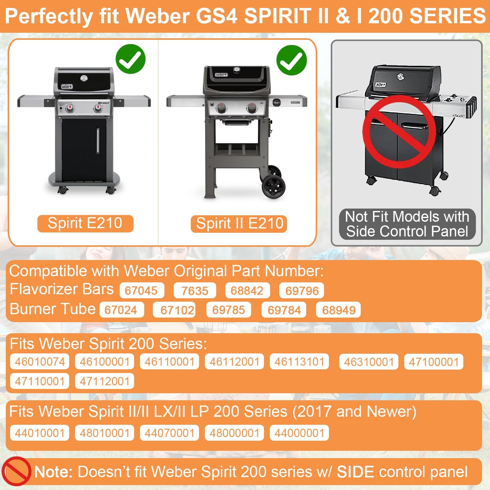 Amazon.com : Grill Parts for Weber Spirit 2 Parts, Replacement for