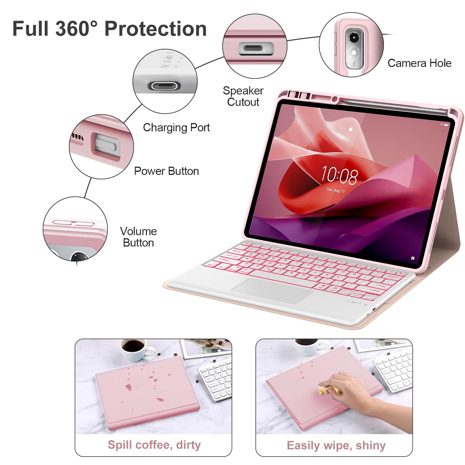 Amazon.com: Touchpad Keyboard Case for Lenovo Idea Tab Pro 12.7