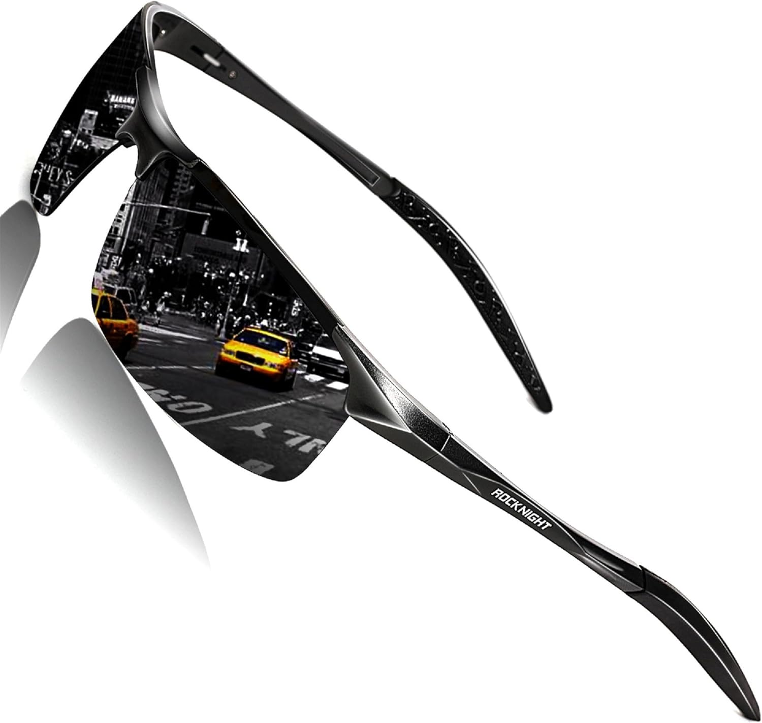 ROCKNIGHT Driving HD Polarized UV400 Protection Ultra light Al-Mg Golf Fishing Outdoor Sunglasses