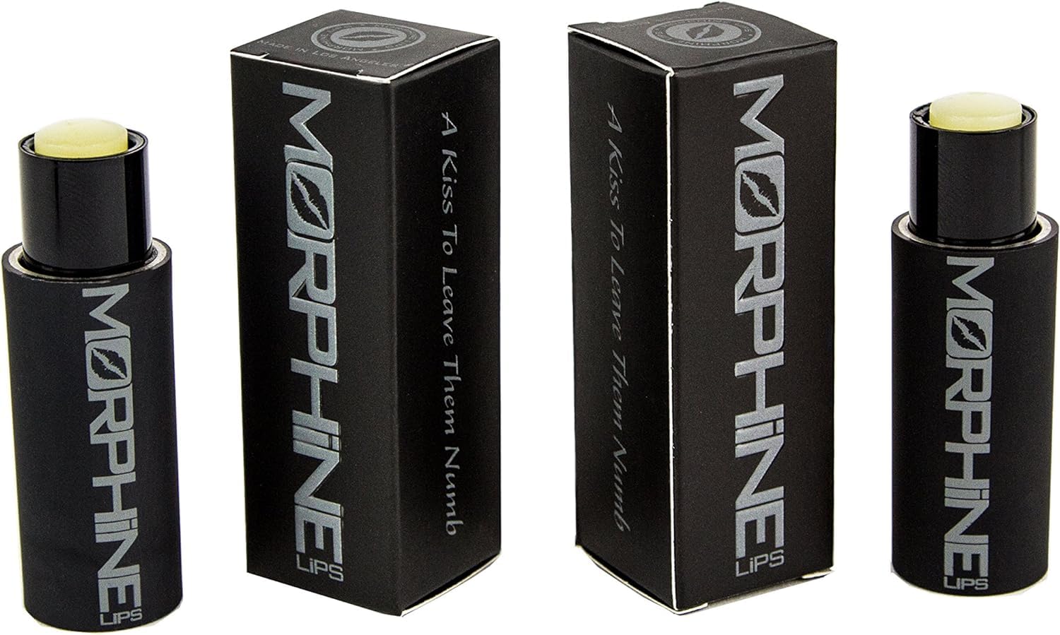 Original by Morphine Lips - Peach Mango Chapstick 2 Pack - Buzzing and Tingling Lip Balm for Perfect