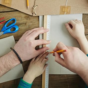 A4 Greyboard 25 Sheets, 2mm 2000 Micron Mount Board Backing Board, Thick Cardboard for Model Making Presentation