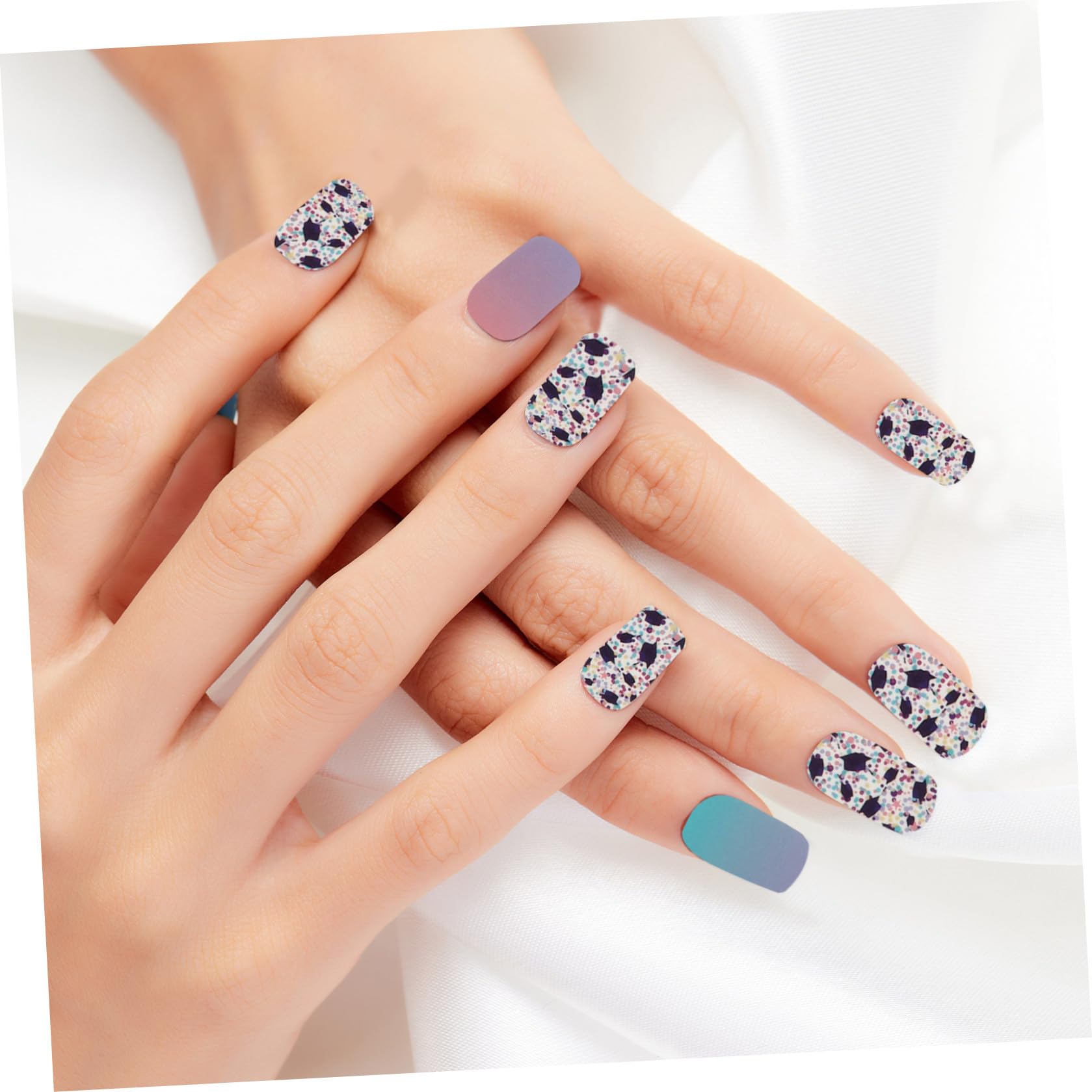 48fogli Adesivi Per Unghie Stickers Decorativi Per Nail Art Facile Applicazione Per e Speciali