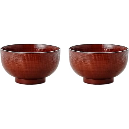 Amazon Co Jp 山中塗 レンジ はつり 汁椀 ペアセット 曙 根来 M ホーム キッチン