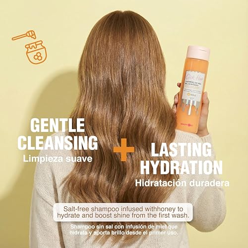 Miniatura 5 de Click Hair Shampoo de Miel, Mascarilla de Miel y Miel para el Cabello (3 Pack) | Hidratación Profunda, Reparación Intensa y Brillo Espejo | Libre de
