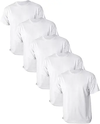 Gildan Adult DryBlend Sports T-Shirt, White, X-Large (Pack of 5)