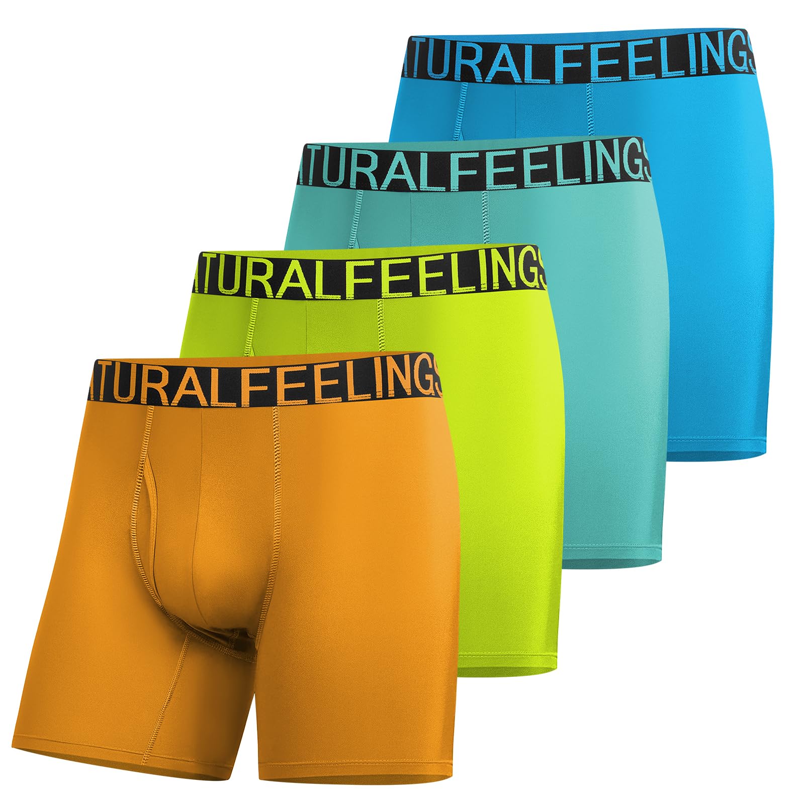 Natural Feelings Athletic Mens Underwear Boxer Briefs for Men pack 2-4 Pack S M L XL XXL