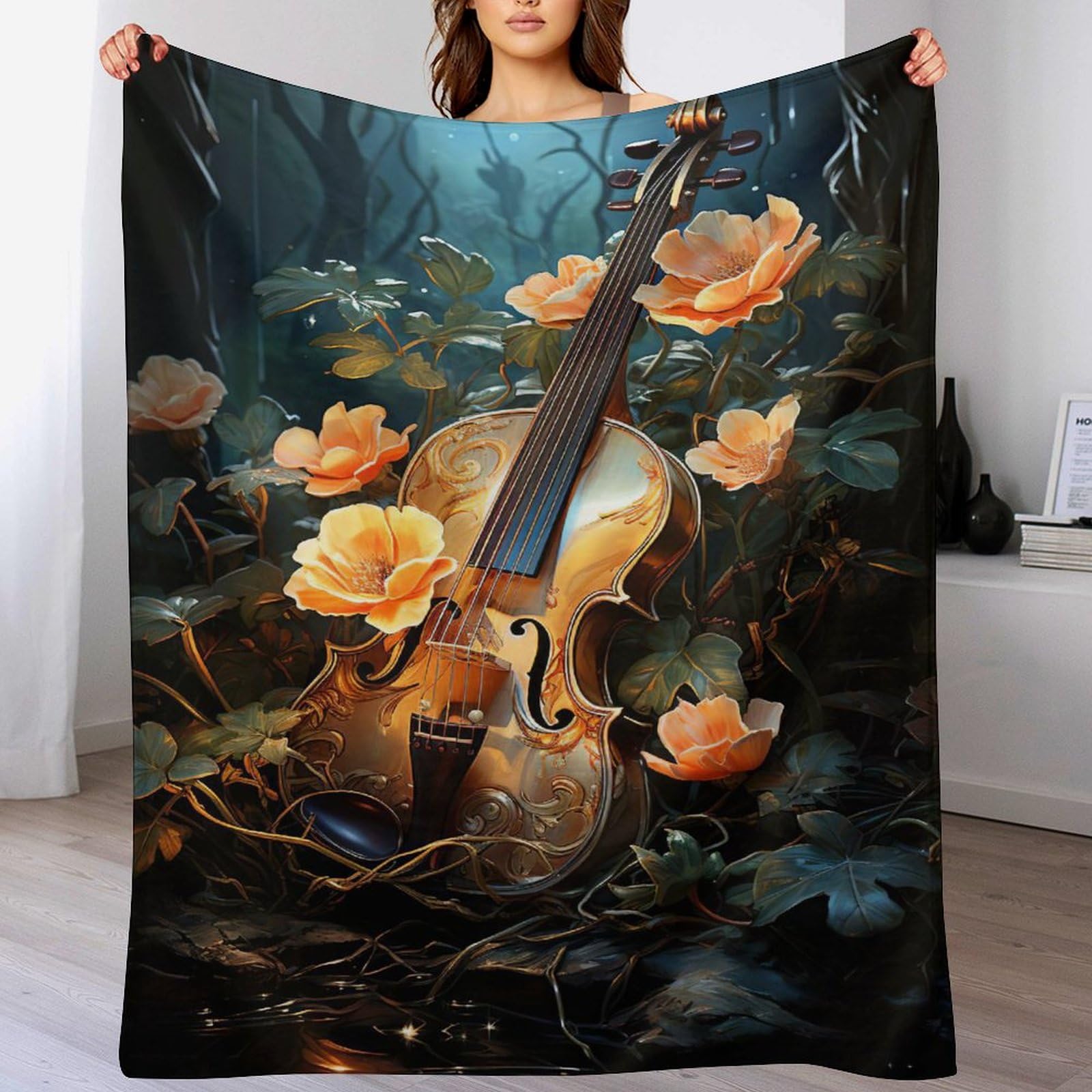 Couvertures chaude et confortable violon pour chasser le froid
