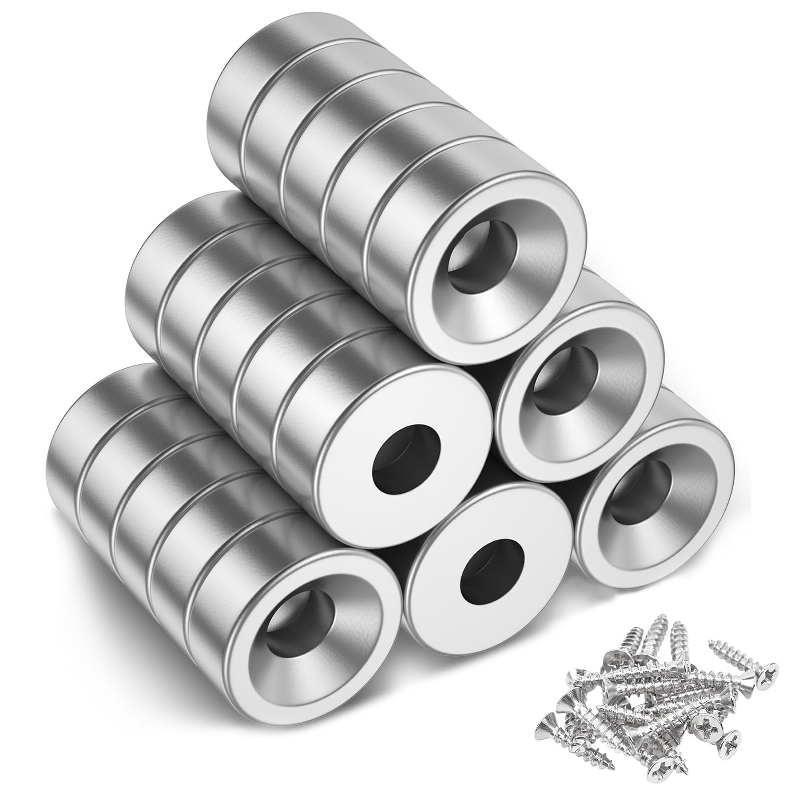 Disco In Metallo 42 Mm Con Foro E Svasatura Nichel | Magnet-shop.net - Foto 7