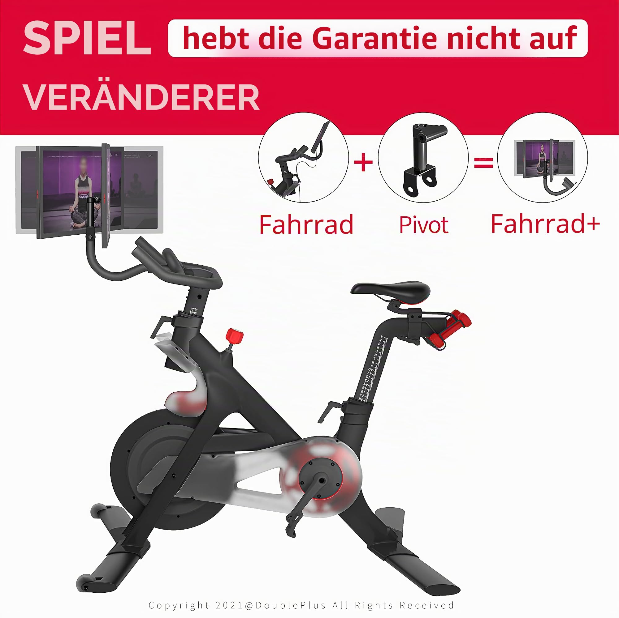 Drehgelenk für Peloton-Fahrräder, verbessertes Peloton-Drehgelenk, einfach einstellen und drehen Sie Ihren Peloton-Bildschirm, Peloton-Zubehör (Nicht für Peloton-Fahrräder)