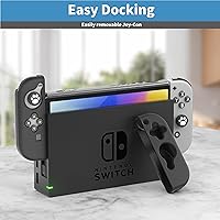 Vista 2 de Funda para Switch con funda ergonómica de TPU JoyCon, carcasa trasera de PC transparente para Nintendo Switch 2017, funda protectora
