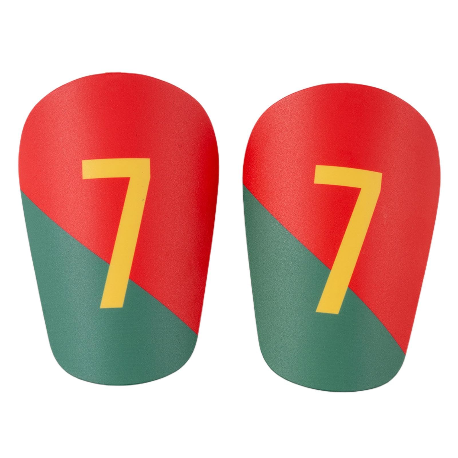 NIVAA 2Pcs Soccer Shin Guards Protector Small Shock Absorbing Football Shin Guards Red Green 10x6cm-image-21