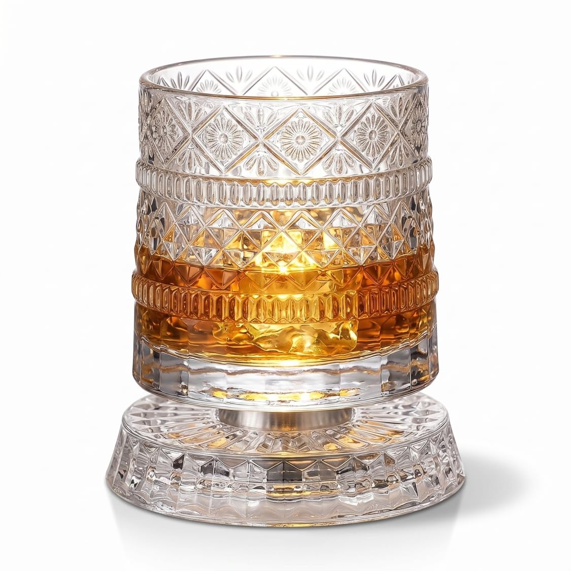 Verre à whisky tournant anti-stress en cristal de luxe pour bar et dégustation