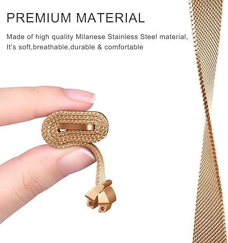 Miniatura 2 de Amzpas Correas compatibles con Fitbit Inspire 2 y Fitbit Inspire HR y Fitbit Inspire y Fitbit Ace 2, correa magnética ajustable de malla de acero